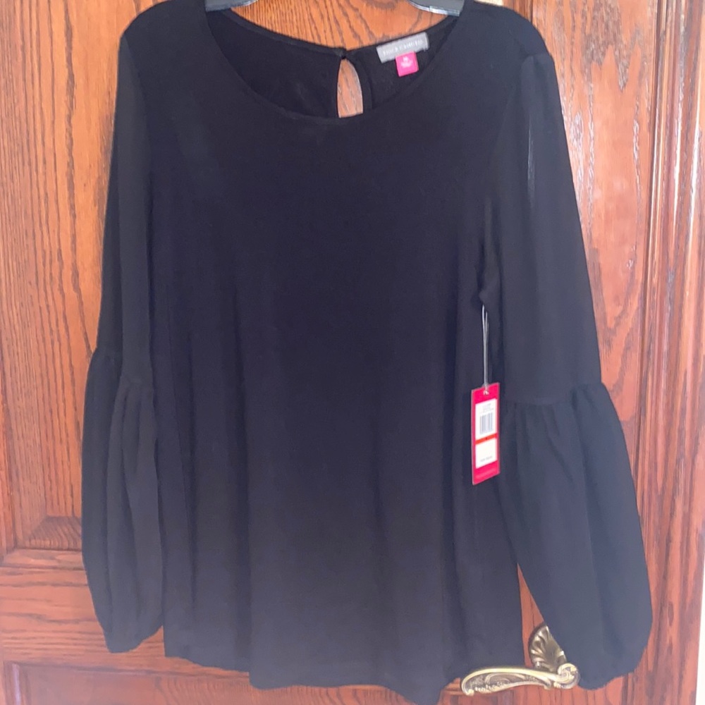 Vince Camuto long sleeve black blouse NEVER WORN